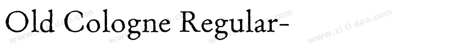 Old Cologne Regular字体转换